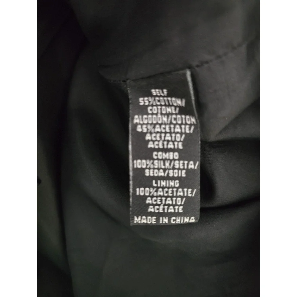 Tibi Dress Size 8 Black A Line Shift Dress Green‎ Accents Cocktail Party